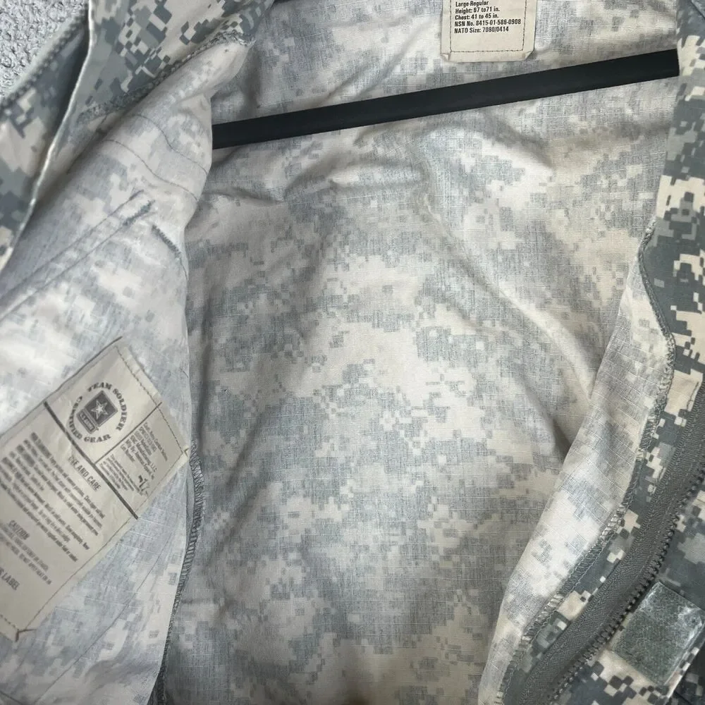 ARMY COMBAT Uniform Coat Team Soldier Certified Gear Men L Reg Perimeter Insect